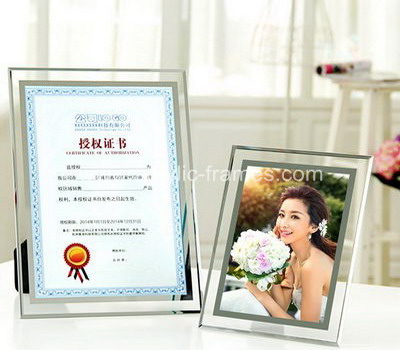 Clear plastic photo frames