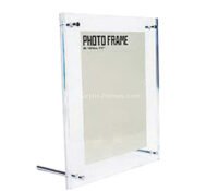 Wholesale custom plexiglass desk photo frame with stand