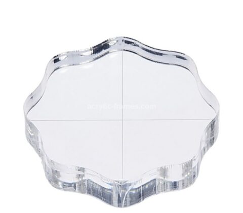 Wholesale custom acrylic sunflower shape stamp block
