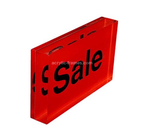 Wholesale custom perspex SALE sign block