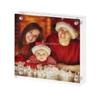 Custom acrylic 5X5 double sided picture frameless block