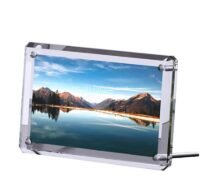Custom acrylic 4 X 6 picture frame with diamond-edge