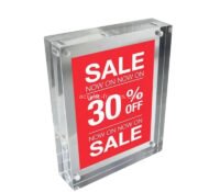 Custom acrylic sale discount abel display block