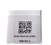 Custom acrylic QR code scanning block