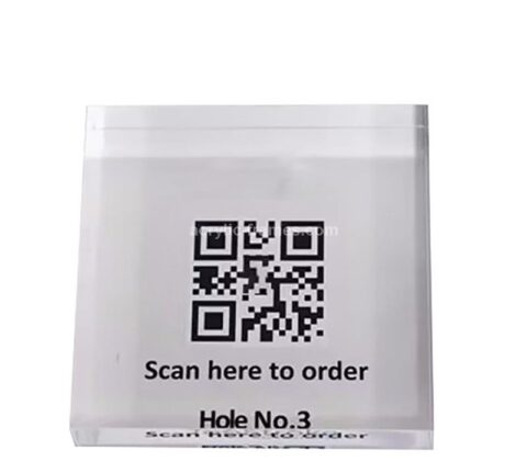 Custom acrylic QR code scanning block
