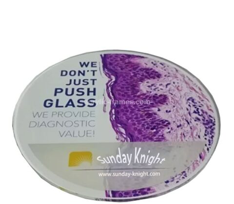 Custom acrylic cup coaster disc with customized image