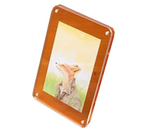 Custom acrylic tabletop photo picture frame with support