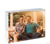 Custom acrylic free standing desktop photo picture block