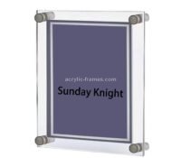 Custom acrylic floating poster sign frame