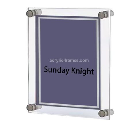 Custom acrylic floating poster sign frame