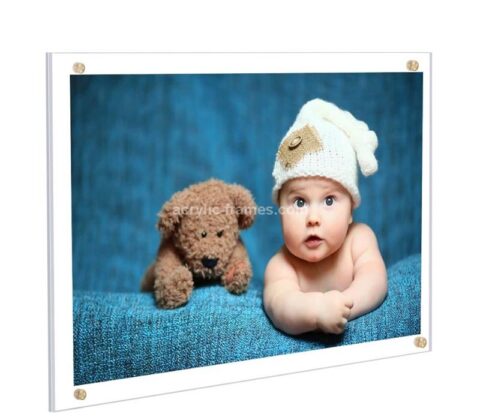 Custom acrylic floating family photo frame