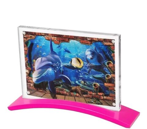 Custom acrylic desktop decor magnetic photo frame