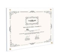 Custom acrylic floating diploma certificate frame AFL-173 Custom acrylic floating diploma certificate frame