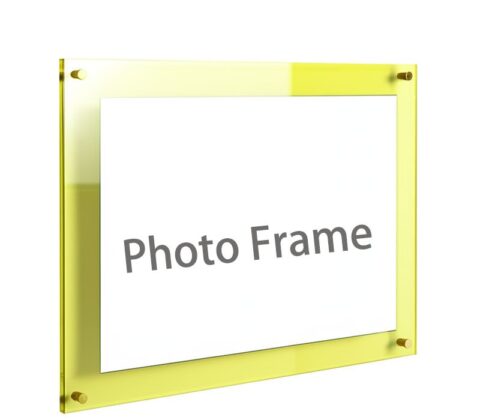 Custom plexiglass floating photo frame