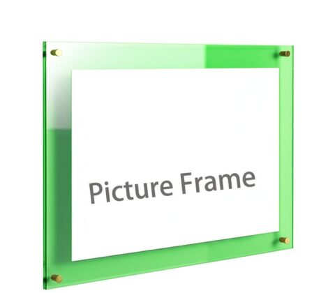 Custom plexiglass floating picture frame