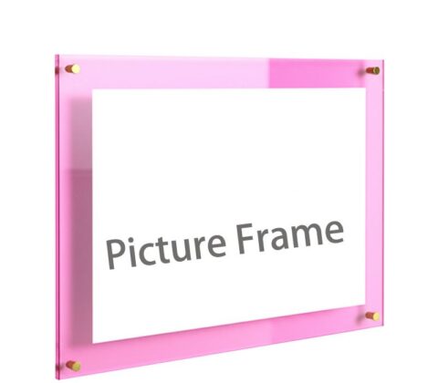 Custom plexiglass home decor floating photo frame