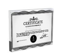 Custom acrylic office magnetic certificate frame