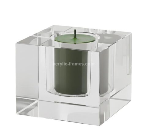 Custom acrylic candle holder cube
