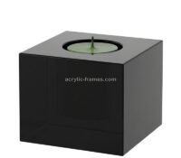 Custom acrylic cube candle holder