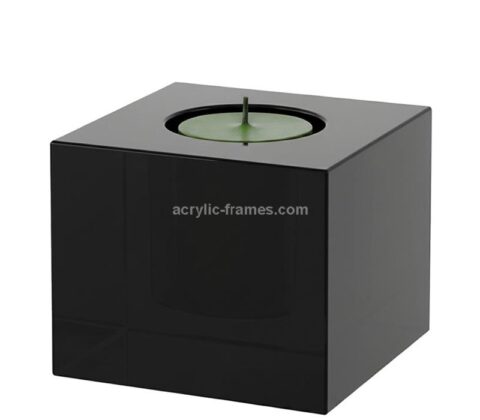Custom acrylic cube candle holder