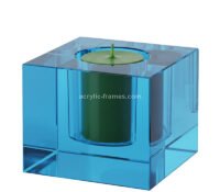 Custom acrylic cube candle holder for Thanksgiving