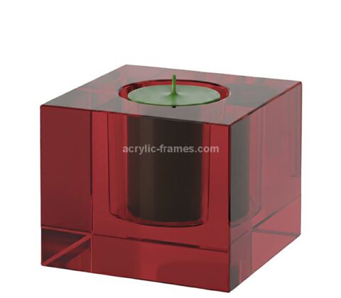Custom acrylic cube candle holder for wedding