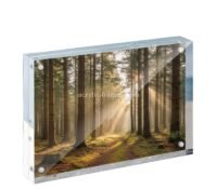 Custom acrylic frameless magnetic photo block