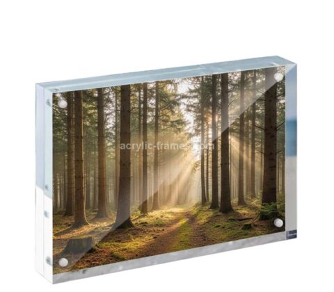Custom acrylic frameless magnetic photo block