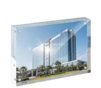 Custom acrylic frameless magnetic picture block